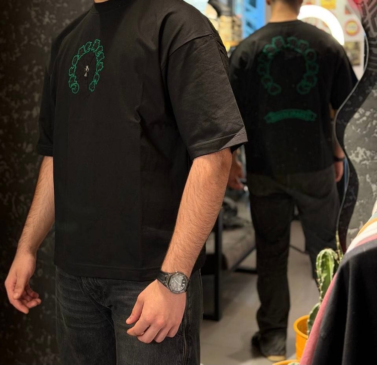 تیشرت مردانه گل دوزی Chrome hearts🇨🇳
